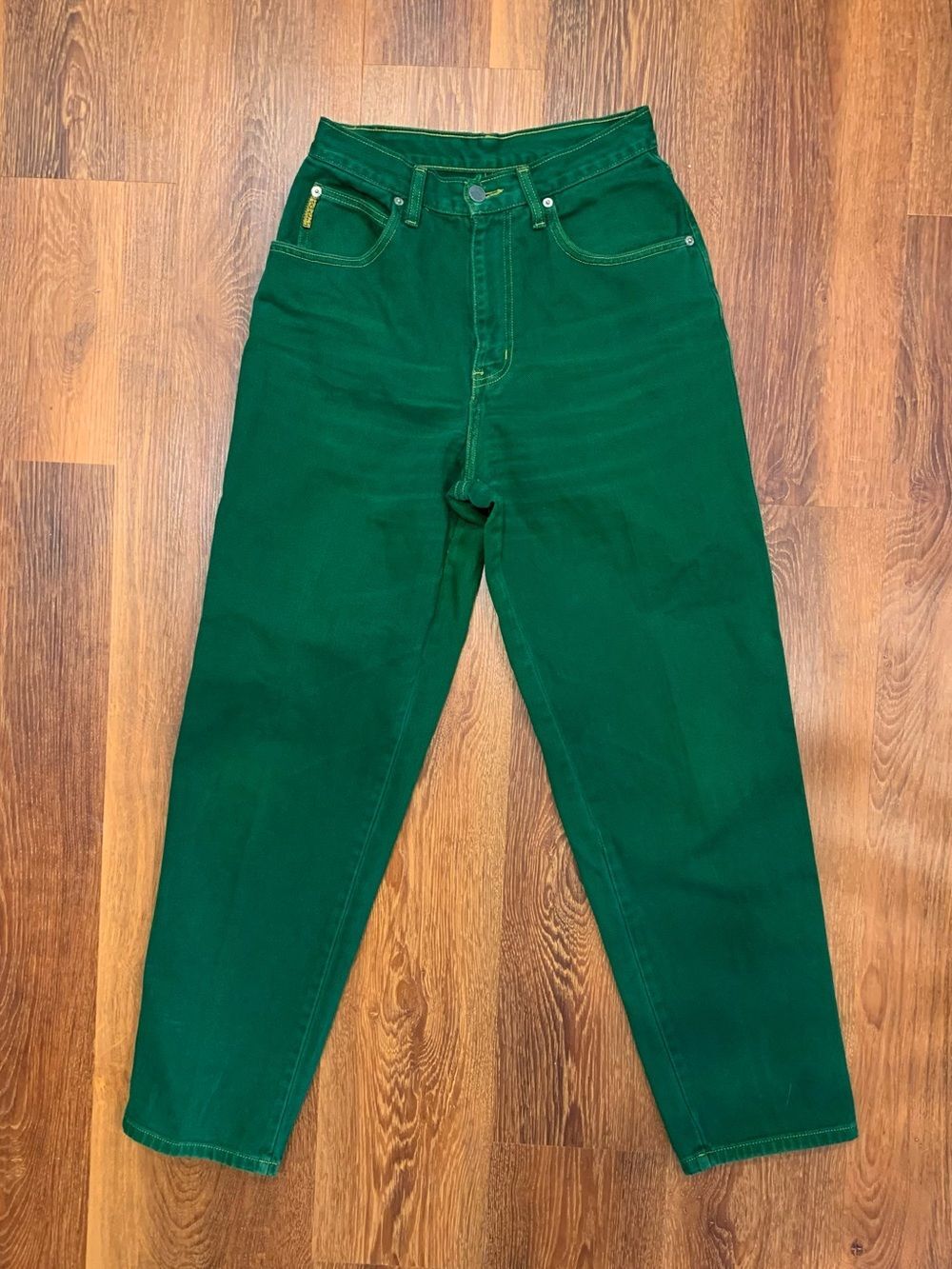 VTG Green Armani Jeans Women’s Size 8 Retro 1980s 1990s Made in USA 100% Cotton